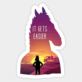 It gets easier Sticker